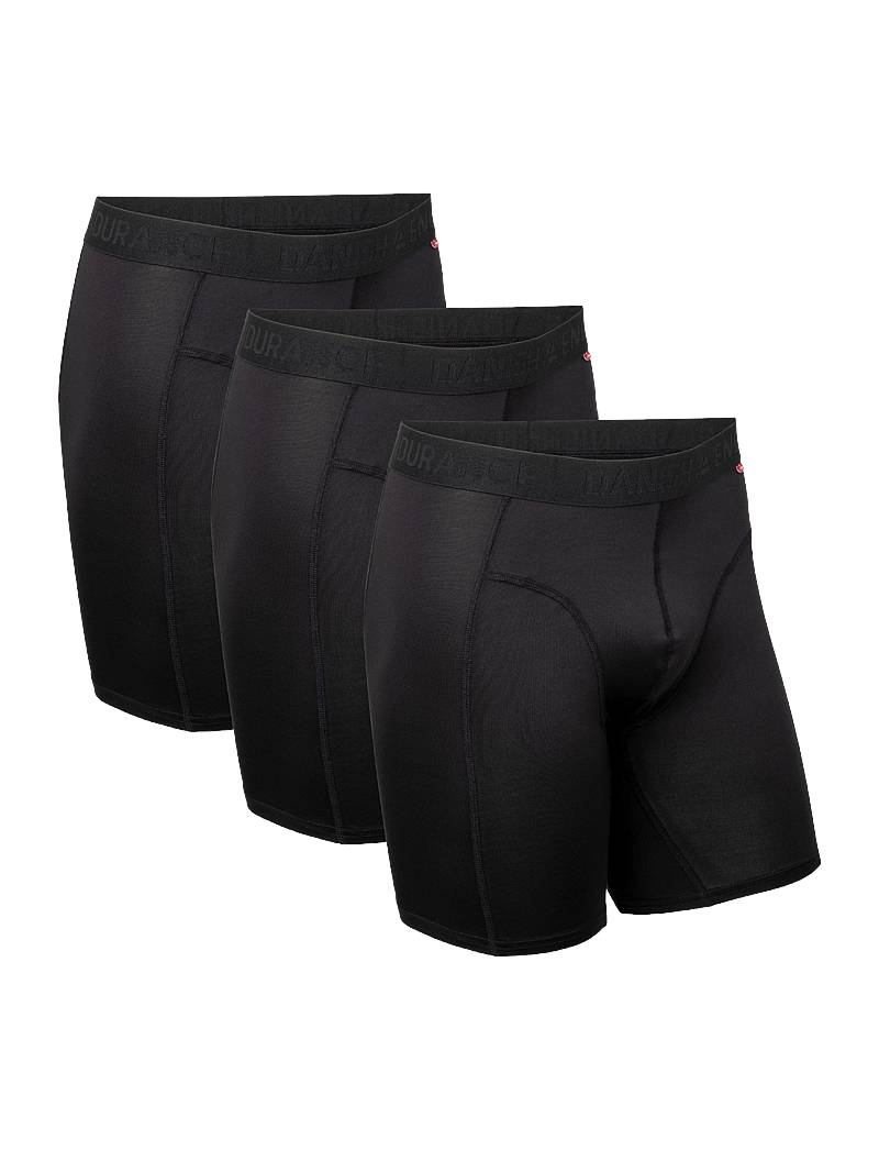 Danish Endurance - Sports Extra Long Trunks (Men) 3-pack - boxerkalsonger - black - 1