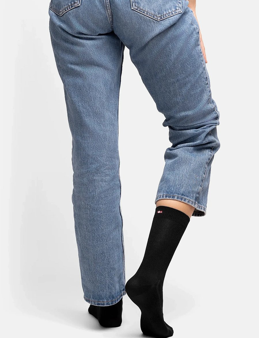 Danish Endurance - Bamboo Crew Socks 6-pack - crew sokkar - mc (2xblack, 2xgrey, 2xnavy blue) - 0