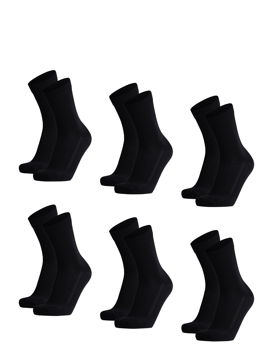 Danish Endurance - Bamboo Crew Socks 6-pack - skarpety za kostkę - black - 1