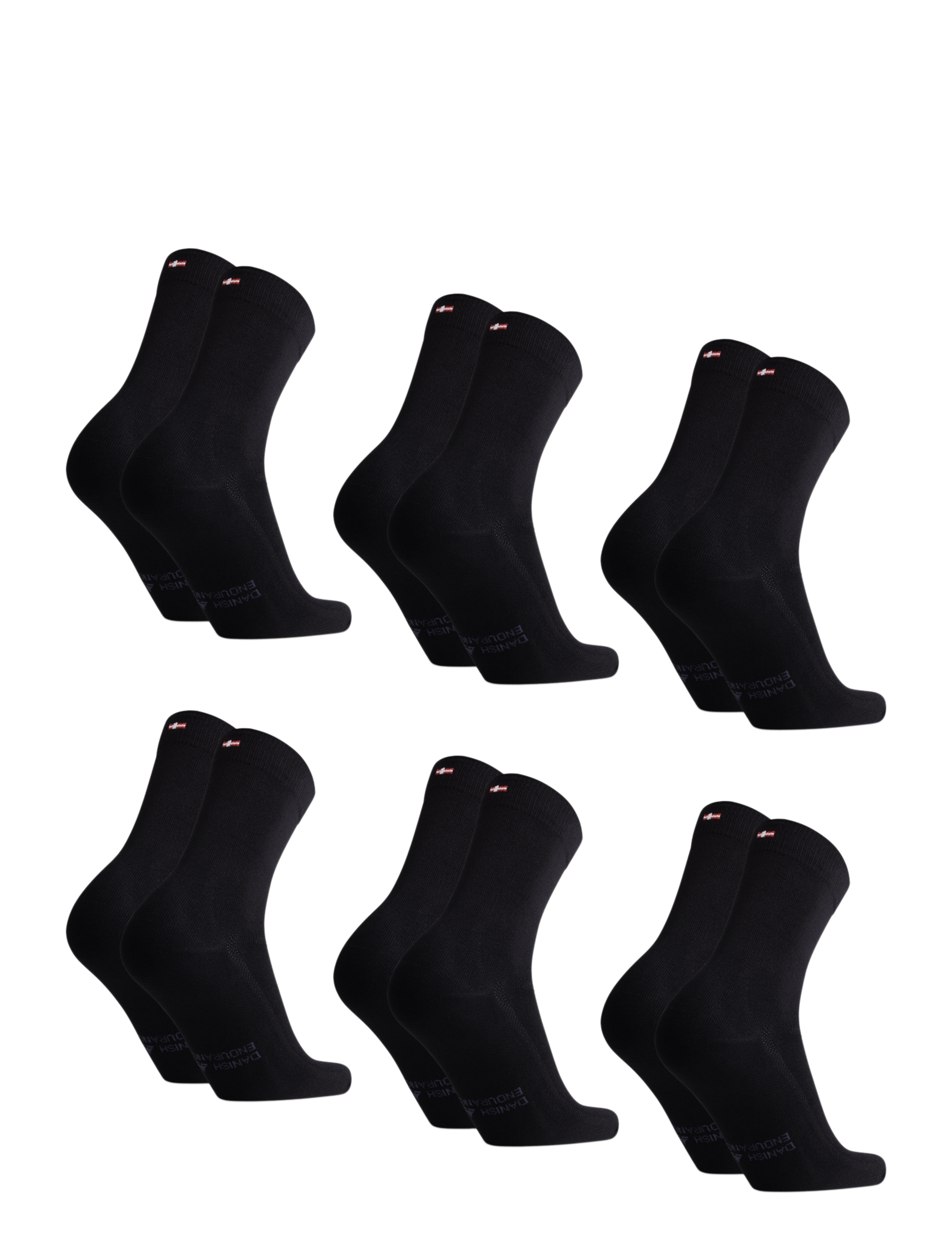 Danish Endurance - Bamboo Crew Socks 6-pack - skarpety za kostkę - black - 2
