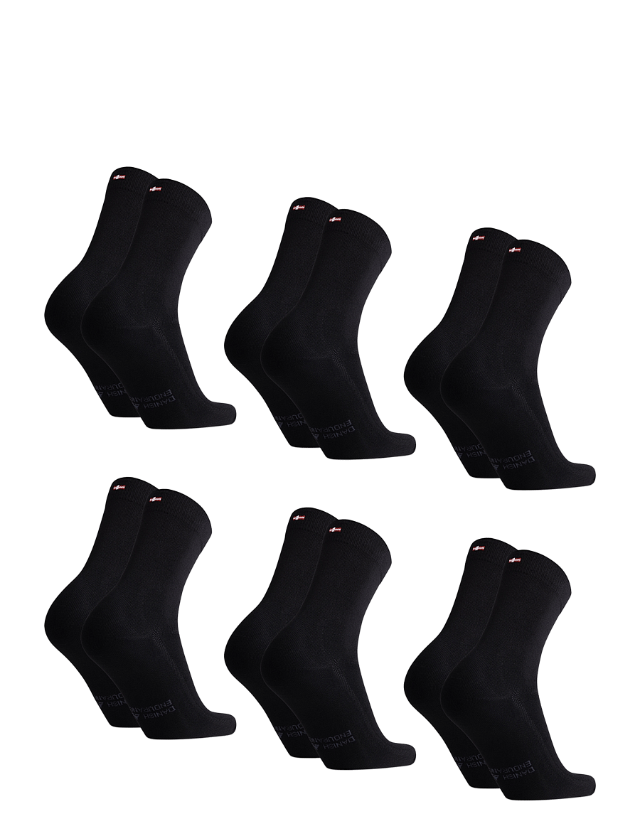 Danish Endurance - Bamboo Crew Socks 6-pack - skarpety za kostkę - black - 2