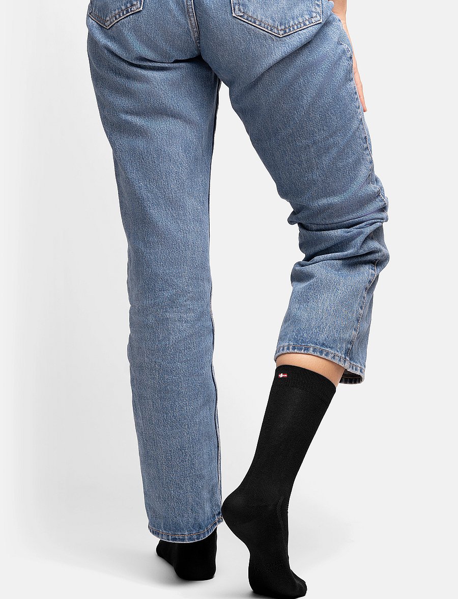 Danish Endurance - Bamboo Crew Socks 6-pack - skarpety za kostkę - black - 0