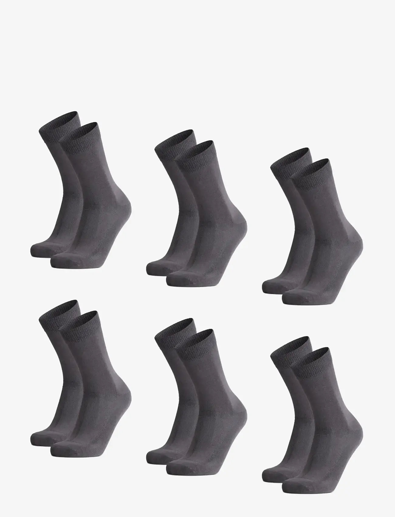 Danish Endurance - Bamboo Crew Socks 6-pack - crew-socken - grey - 1