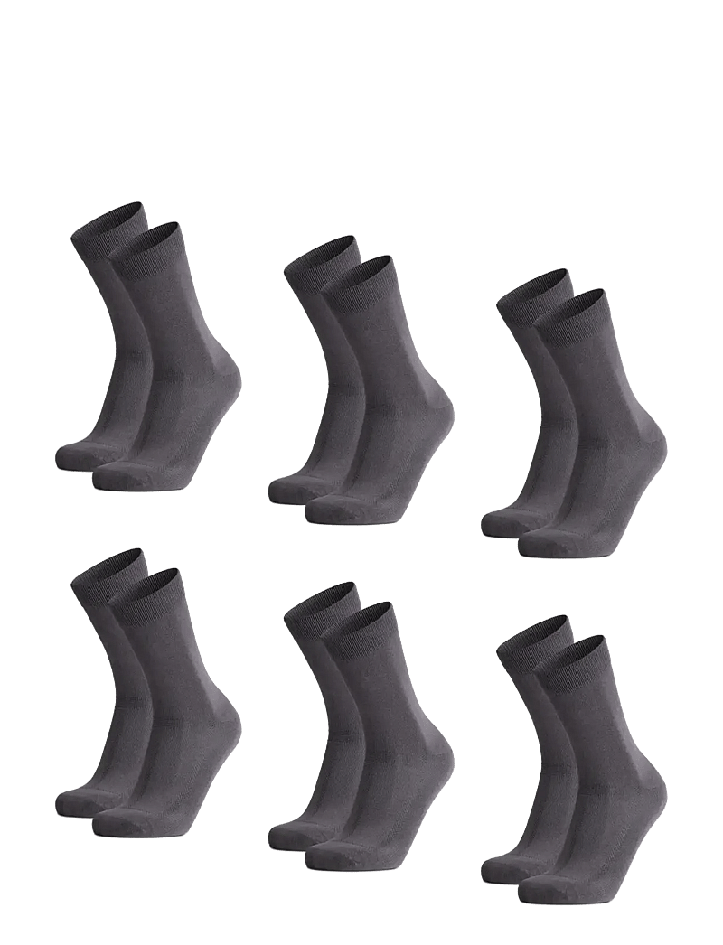 Danish Endurance - Bamboo Crew Socks 6-pack - crew-socken - grey - 1