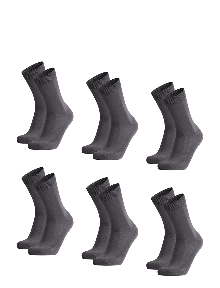 Danish Endurance - Bamboo Crew Socks 6-pack - klassikalised sokid - grey - 1