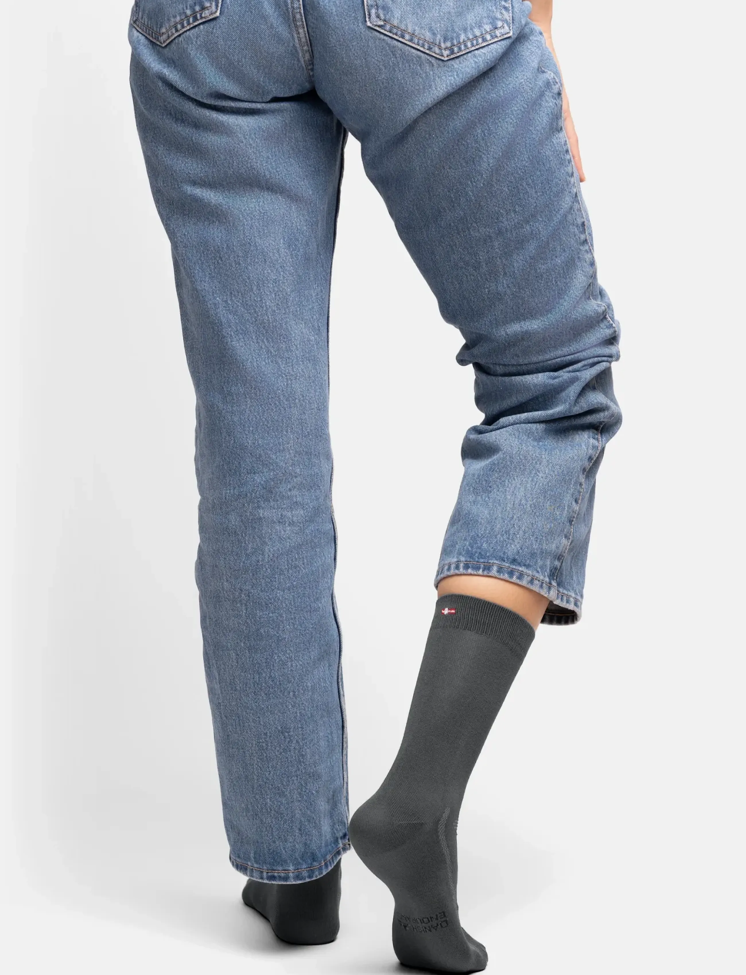 Danish Endurance Bamboo Crew Socks 6-Pack, Mænd, Crew Sokker 6-Pak, Grå, Str: 39-42