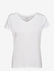 Danish Endurance - Women's Modal V-Neck T-Shirt 1-pack - t-shirts - pure white - 0