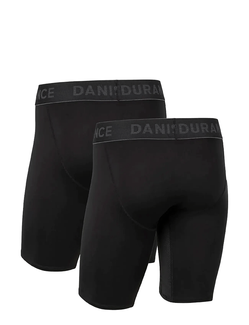 Danish Endurance - Power Compression Shorts (Men) 2-pack - løbeshorts - multicolor (1x black, 1x black/grey) - 2