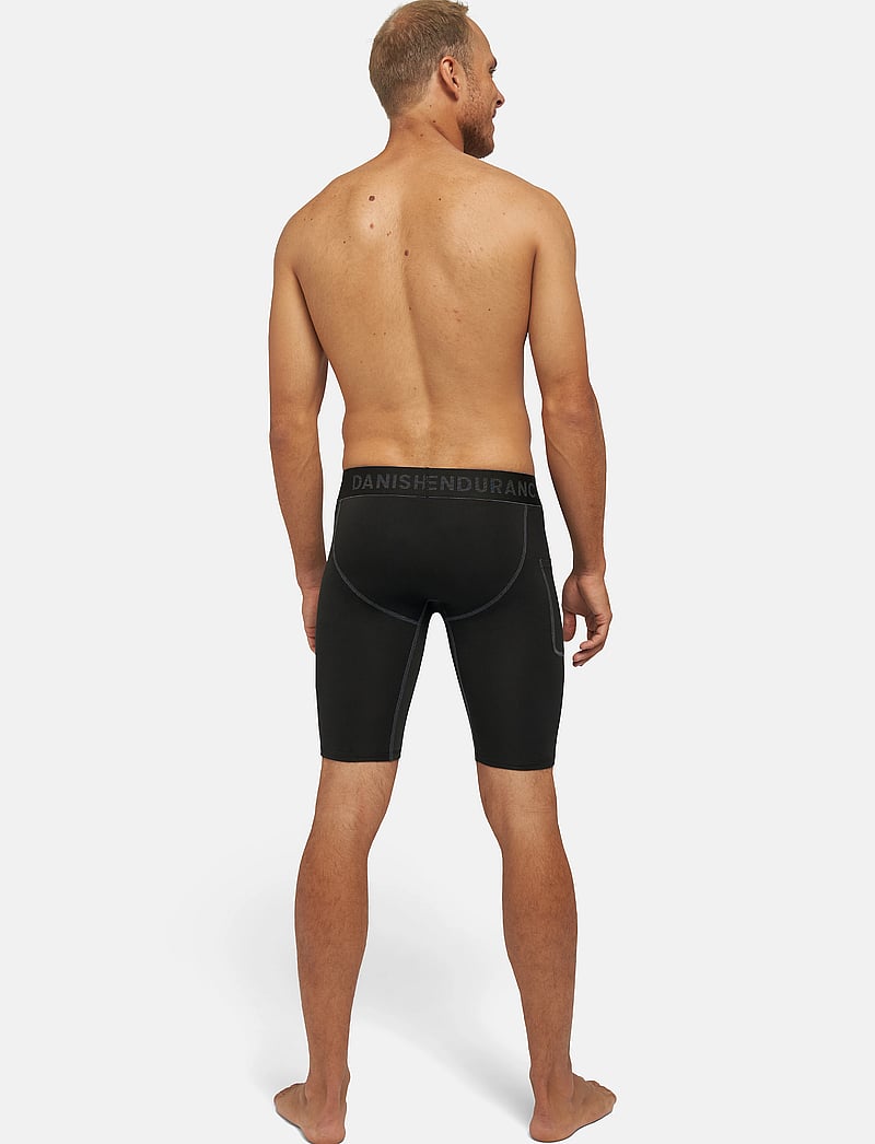 Danish Endurance - Power Compression Shorts (Men) 2-pack - løbeshorts - multicolor (1x black, 1x black/grey) - 3