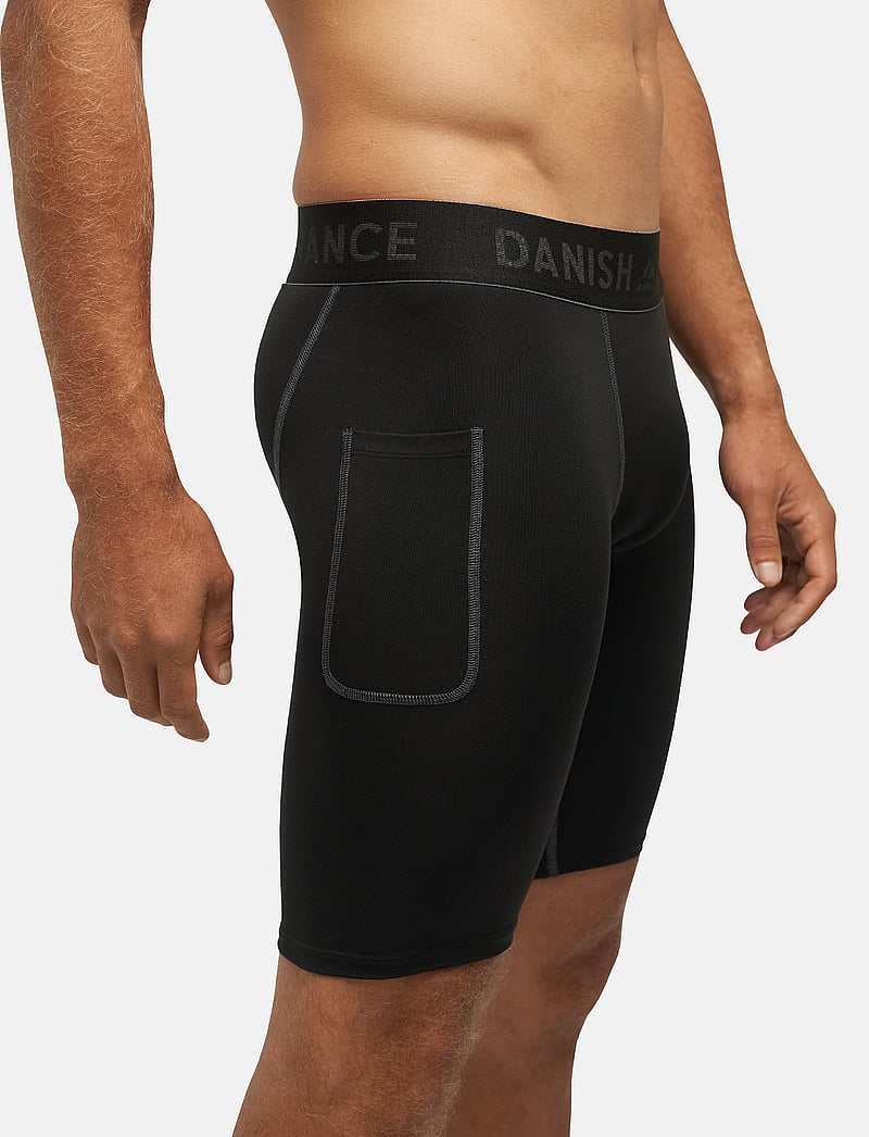 Danish Endurance - Power Compression Shorts (Men) 2-pack - løbeshorts - multicolor (1x black, 1x black/grey) - 4