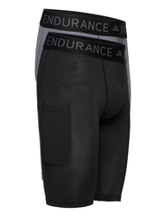 Danish Endurance - Men's Compression Shorts 2-pack - running & training tights - multicolor (1x black, 1x grey) - 8