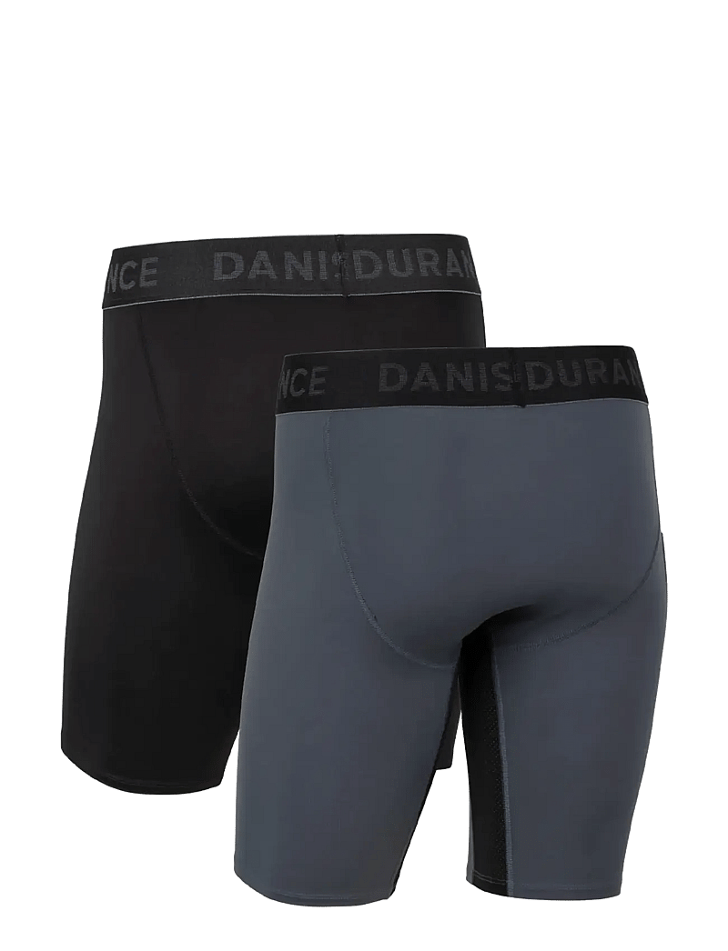 Danish Endurance - Power Compression Shorts (Men) 2-pack - lühikesed jooksupüksid - multicolor (1x black, 1x grey) - 2