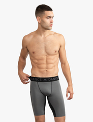 Danish Endurance - Men's Compression Shorts 2-pack - running & training tights - multicolor (1x black, 1x grey) - 4