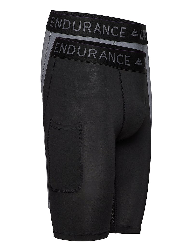 Danish Endurance - Mens Running Compression Tights 2 Pack - lauftights - multicolor (1x black, 1x grey) - 5