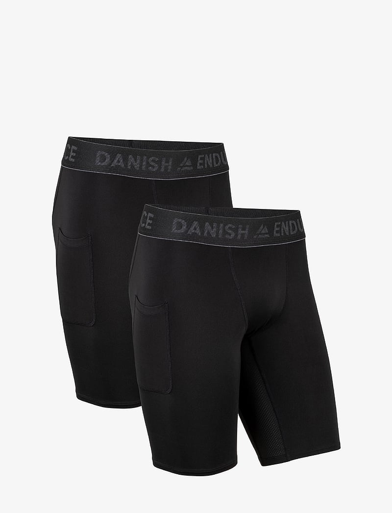 Danish Endurance - Power Compression Shorts (Men) 2-pack - lühikesed jooksupüksid - black - 1
