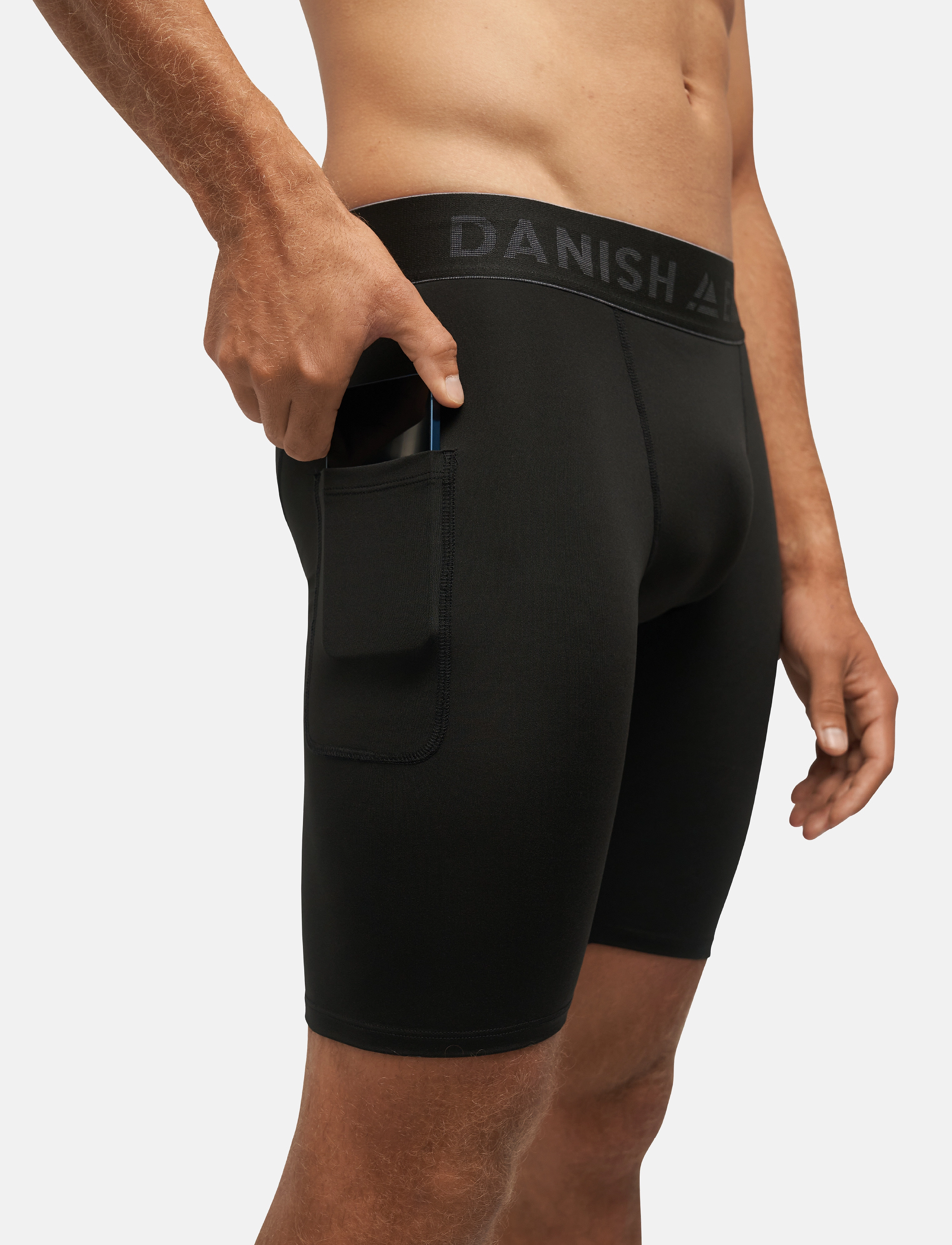 Danish Endurance - Power Compression Shorts (Men) 2-pack - bėgimo šortai - black - 3