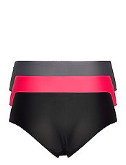 Danish Endurance - Women's Invisible Hipster - seamless panties - multicolor (1 x black, 1 x grey, 1 x pink) - 5