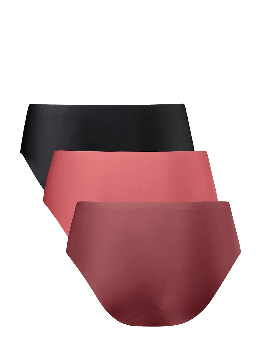 Danish Endurance - Invisible Hipster (Women) 3-pack - underkläder och strumpor - multicolor (1x black, 1x blush, 1x ruby) - 2