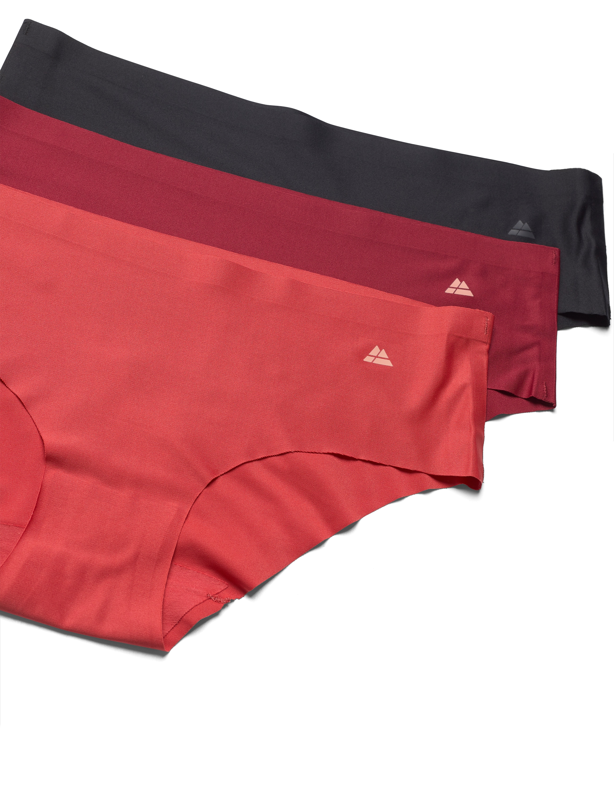 Danish Endurance - Invisible Hipster (Women) 3-pack - aluspesu ja sokid - multicolor (1x black, 1x blush, 1x ruby) - 5