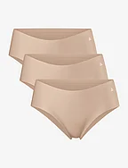 Women's Invisible Hipster 3-pack - BEIGE