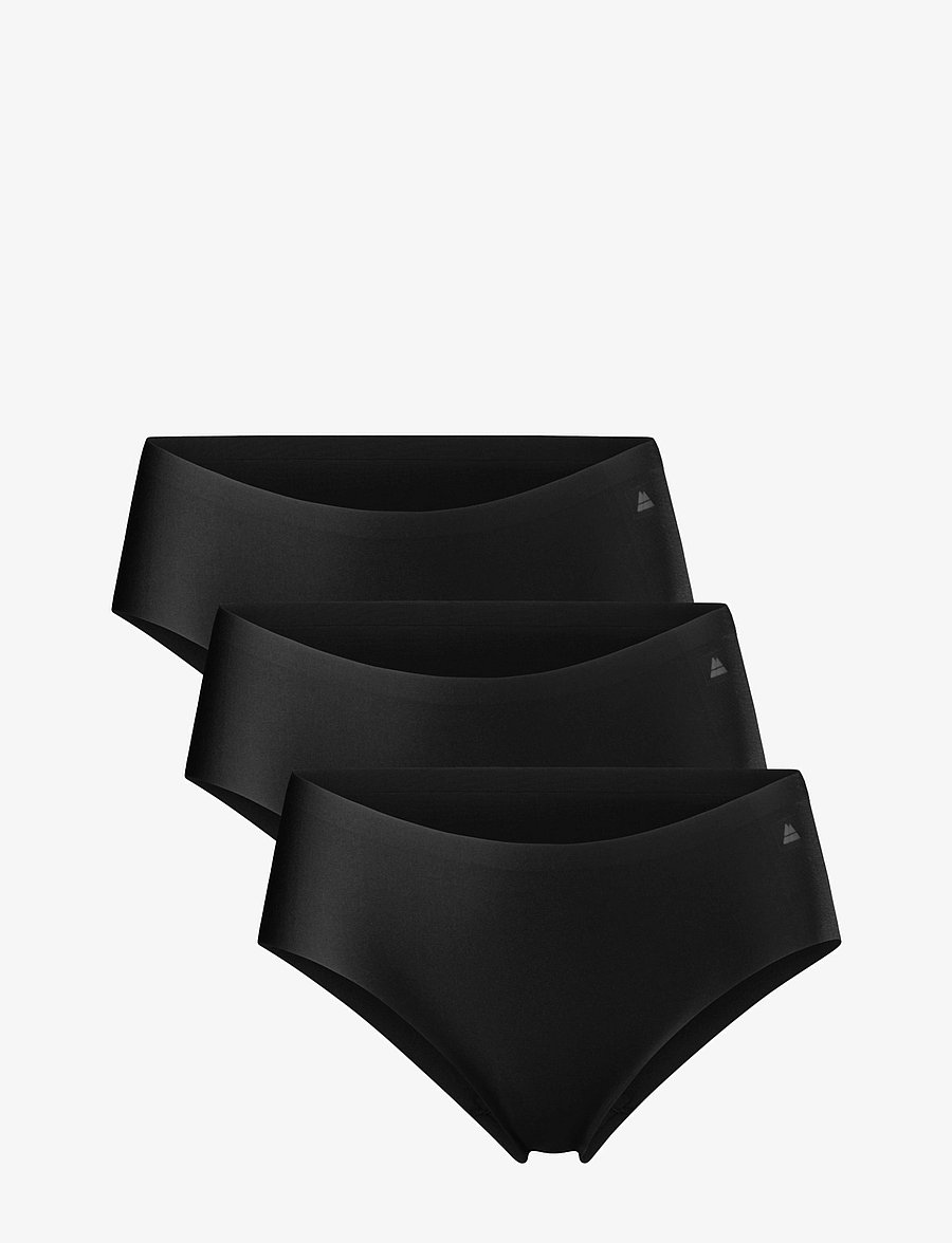 Danish Endurance - Invisible Hipster (Women) 3-pack - underkläder och strumpor - black - 1