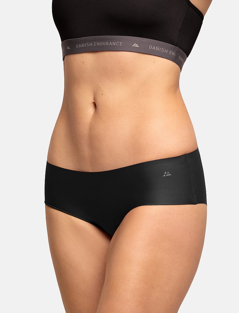 Danish Endurance - Women's Invisible Hipster 3-pack - aluspesu - black - 2
