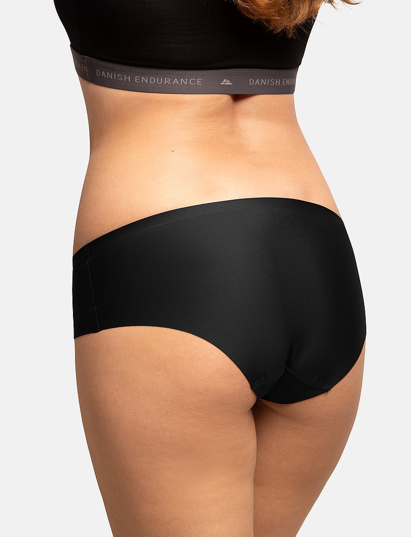 Danish Endurance - Women's Invisible Hipster 3-pack - aluspesu - black - 3