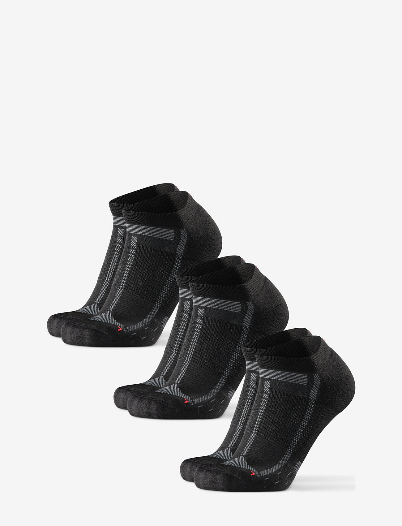 Danish Endurance - Long Distance Running Low-Cut Socks 3-pack - die niedrigsten preise - black/grey - 0