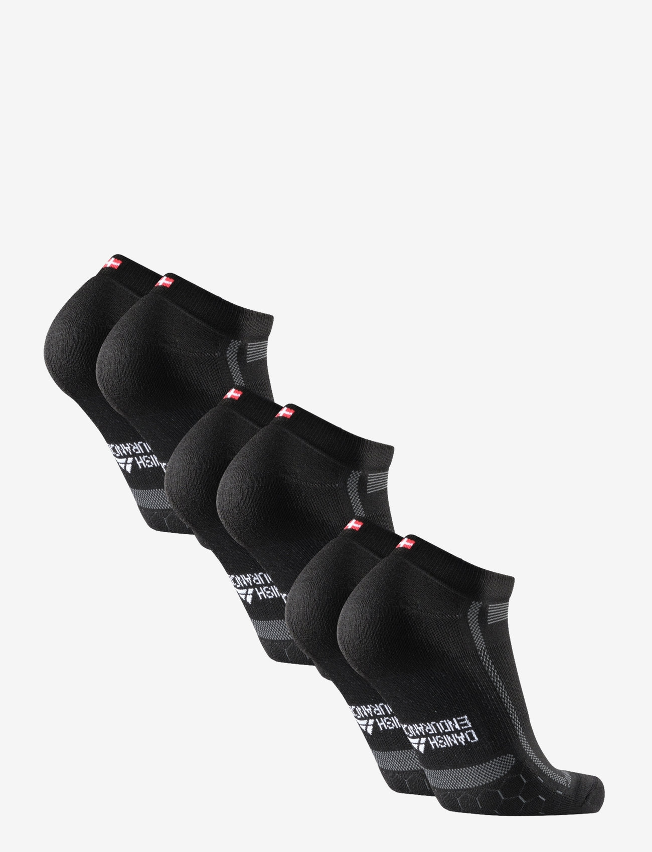 Danish Endurance - Long Distance Running Low-Cut Socks 3-pack - die niedrigsten preise - black/grey - 1