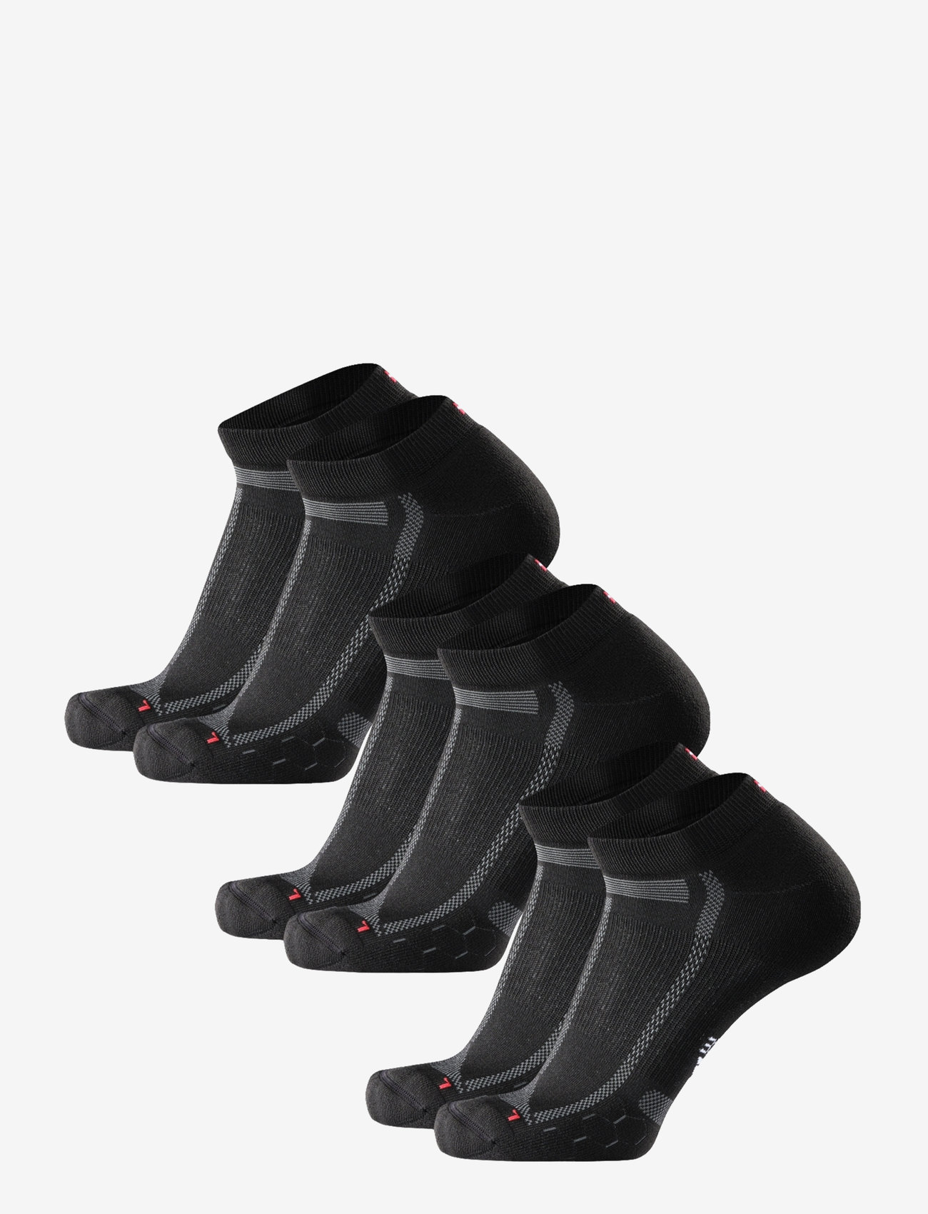 Danish Endurance - Long Distance Running Low-Cut Socks 3-pack - die niedrigsten preise - black/grey - 2