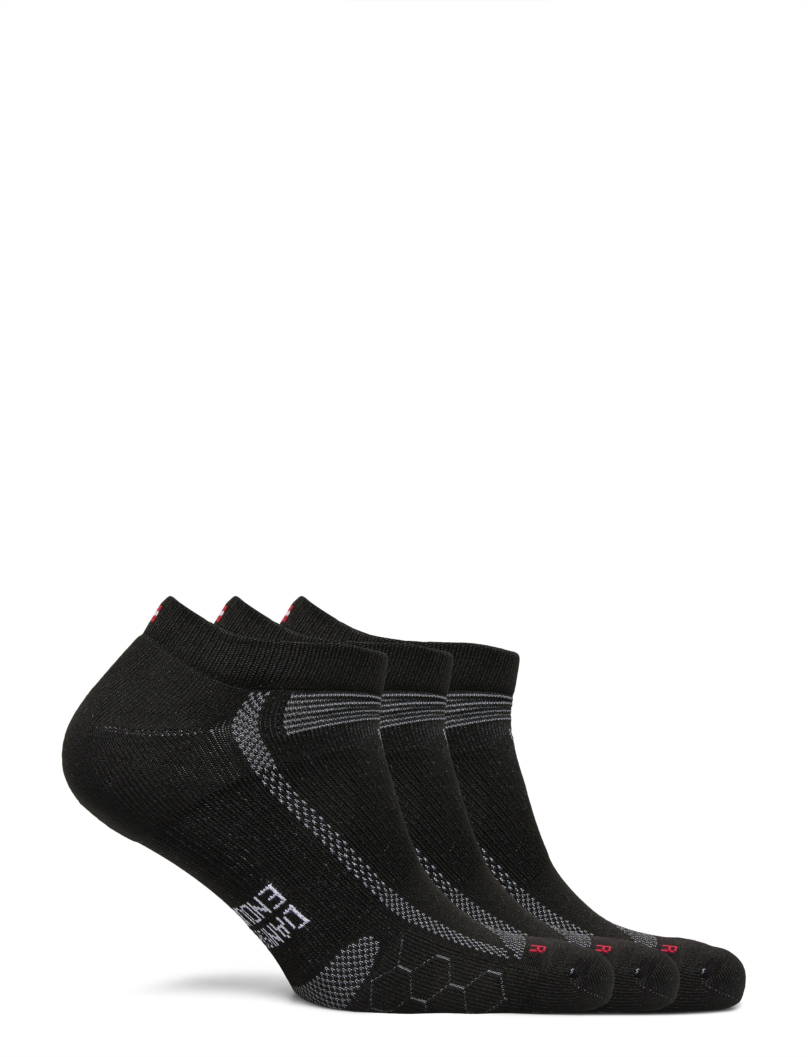 Danish Endurance - Long Distance Running Low-Cut Socks 3-pack - sporta zeķes - black/grey - 4