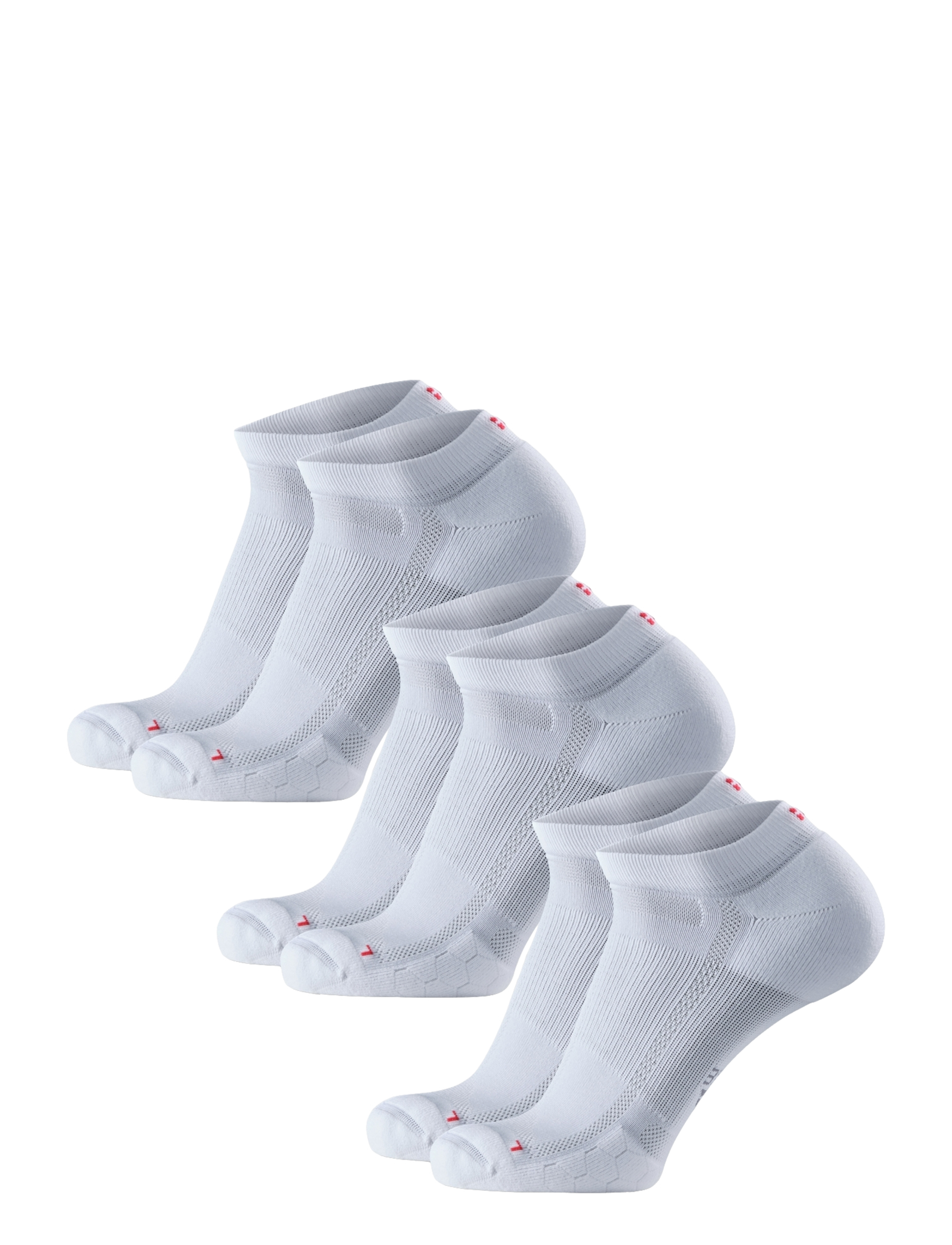 Danish Endurance - Long Distance Running Low-Cut Socks 3-pack - strümpfe - white - 3