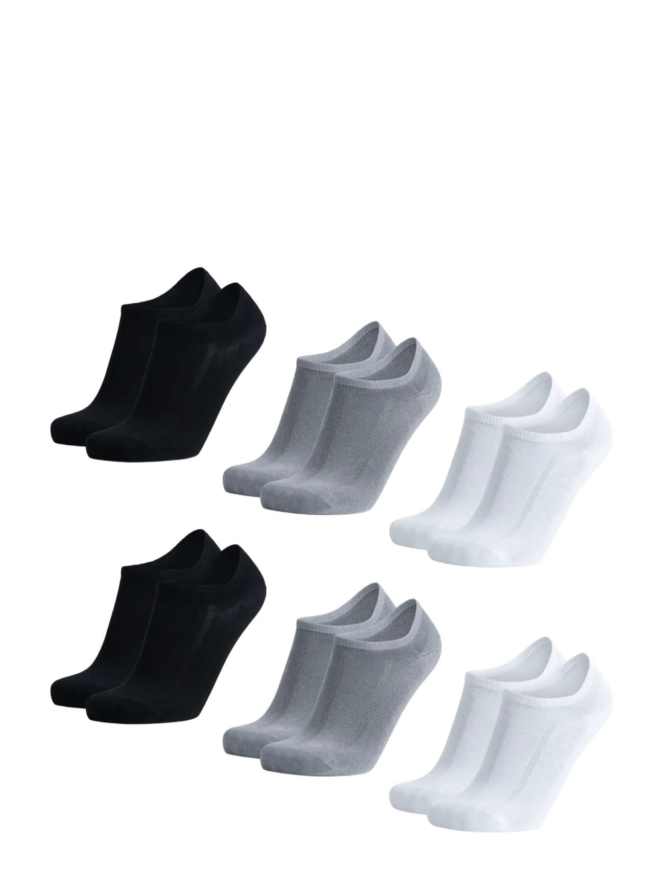 Danish Endurance - Bamboo No-Show Socks 6-pack - die niedrigsten preise - multicolor (2x black, 2x grey, 2x white) - 0