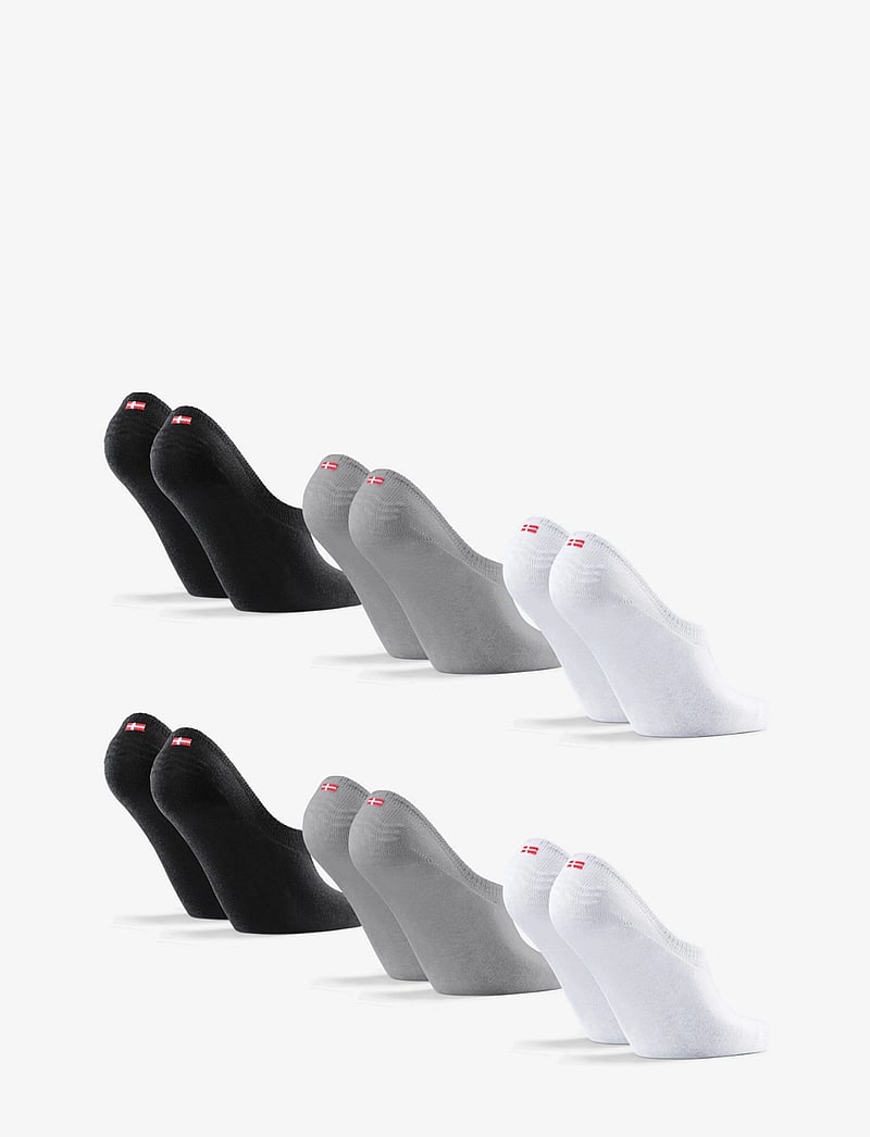 Danish Endurance - No-Show Bamboo Socks - träningsstrumpor - multicolor (2x black, 2x grey, 2x white) - 1