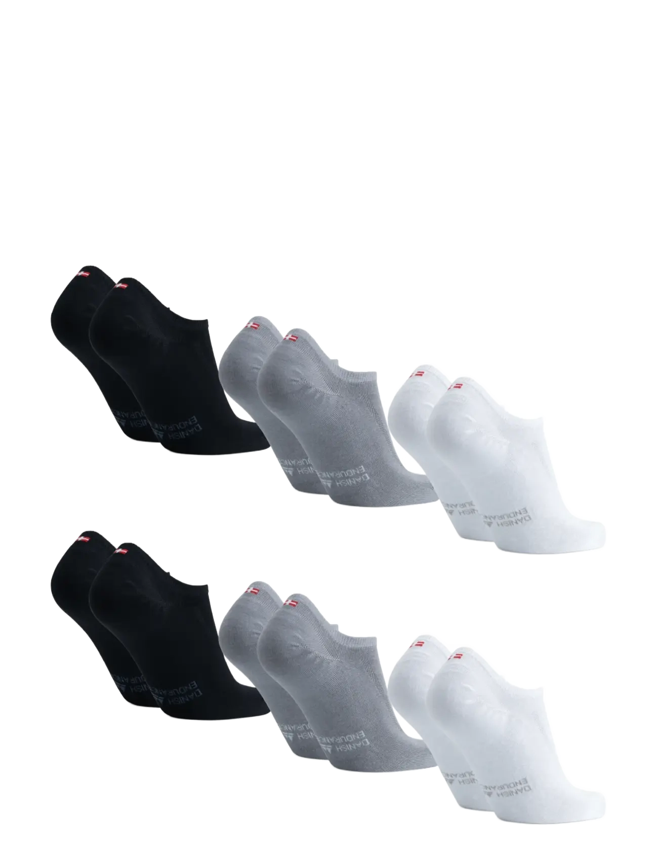 Danish Endurance - Bamboo No-Show Socks 6-pack - die niedrigsten preise - multicolor (2x black, 2x grey, 2x white) - 1