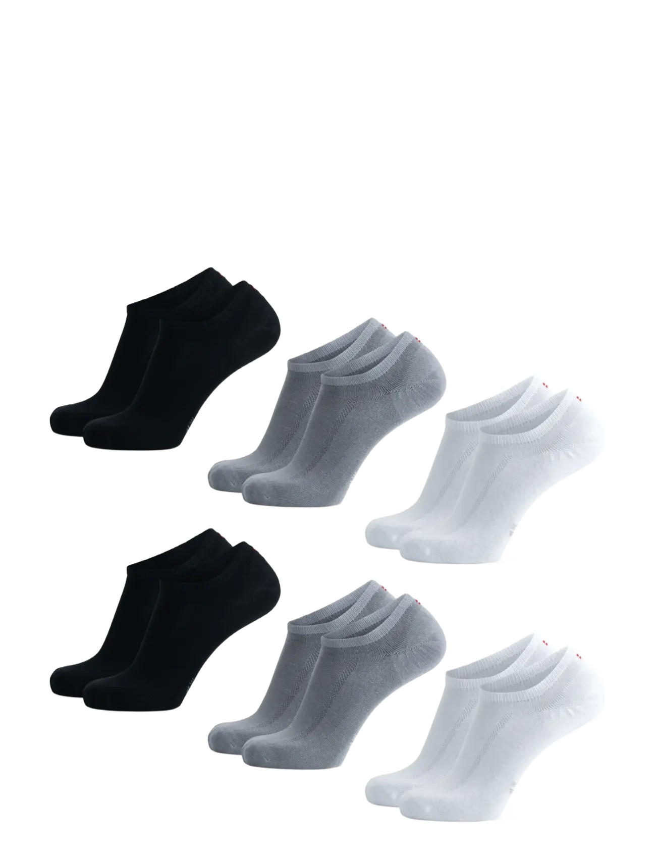 Danish Endurance - Bamboo No-Show Socks 6-pack - die niedrigsten preise - multicolor (2x black, 2x grey, 2x white) - 2