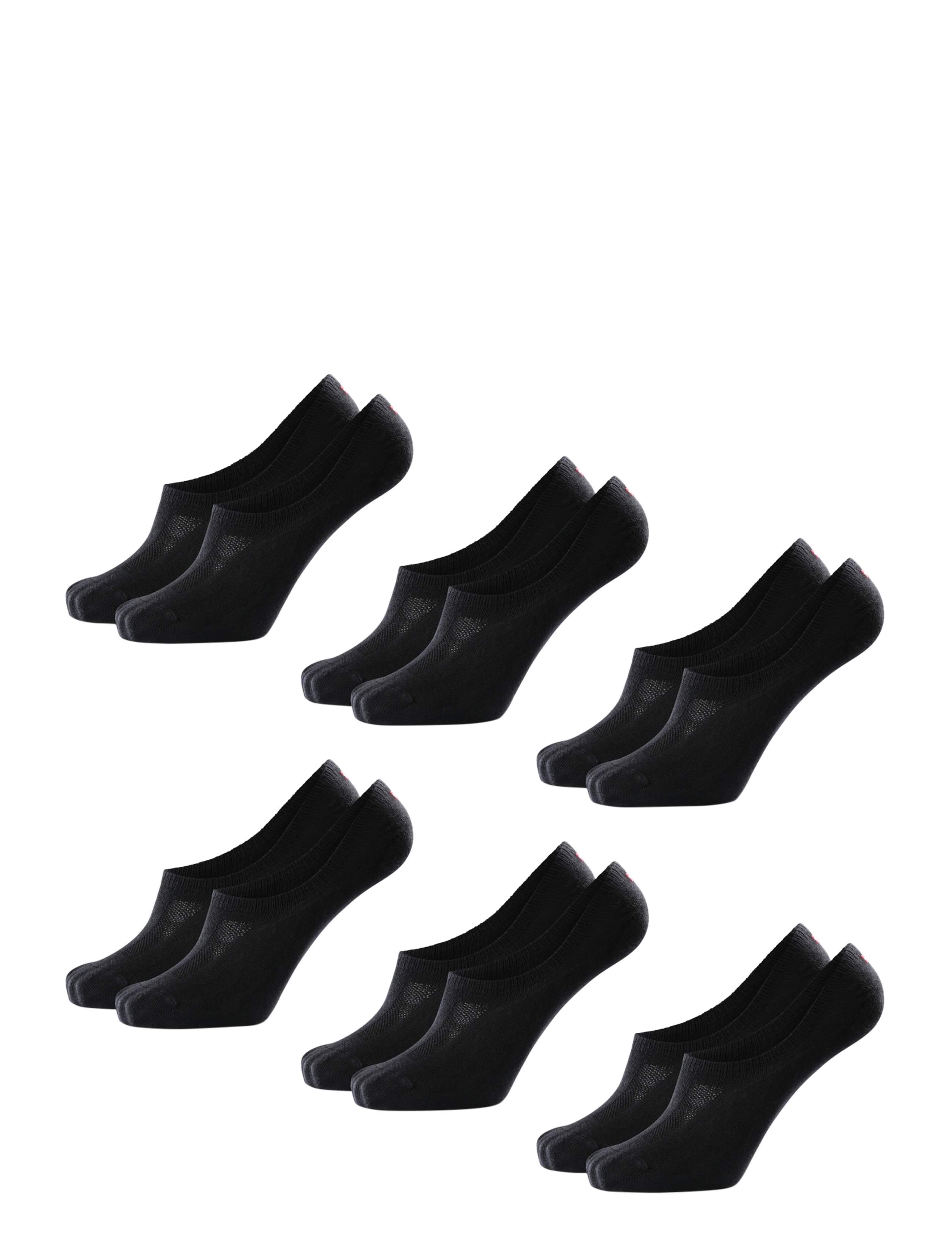 Danish Endurance Bamboo No-Show Socks 6-pack - Danish Endurance - BLACK / black