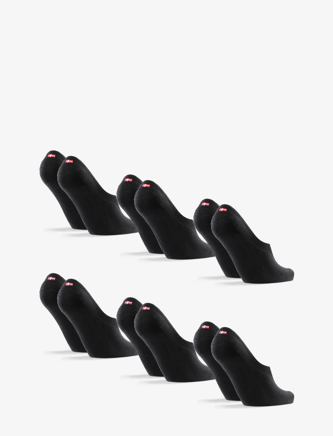 Danish Endurance - Bamboo No-Show Socks 6-pack - sport socks - black - 2