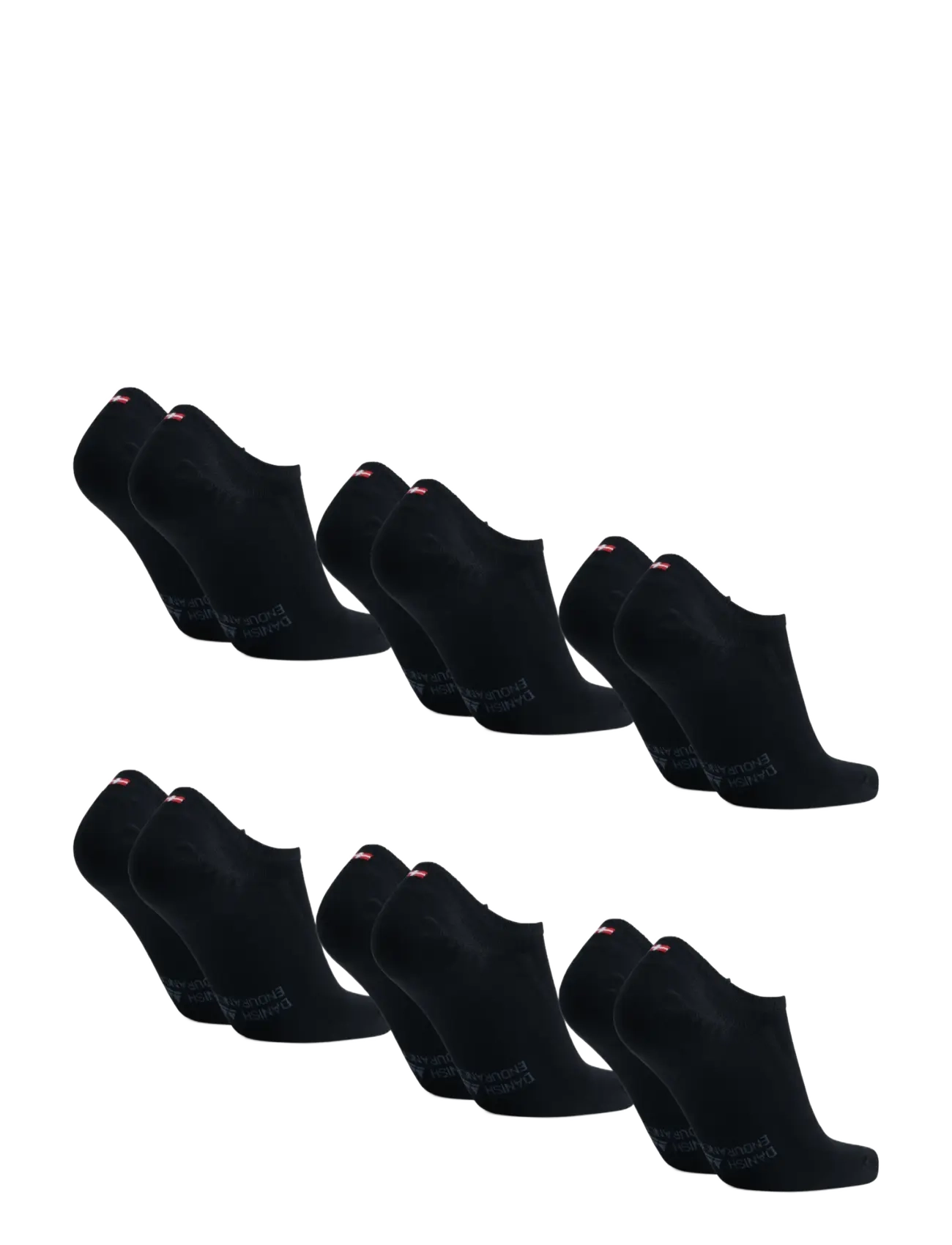 Danish Endurance - Bamboo No-Show Socks 6-pack - sport - black - 2