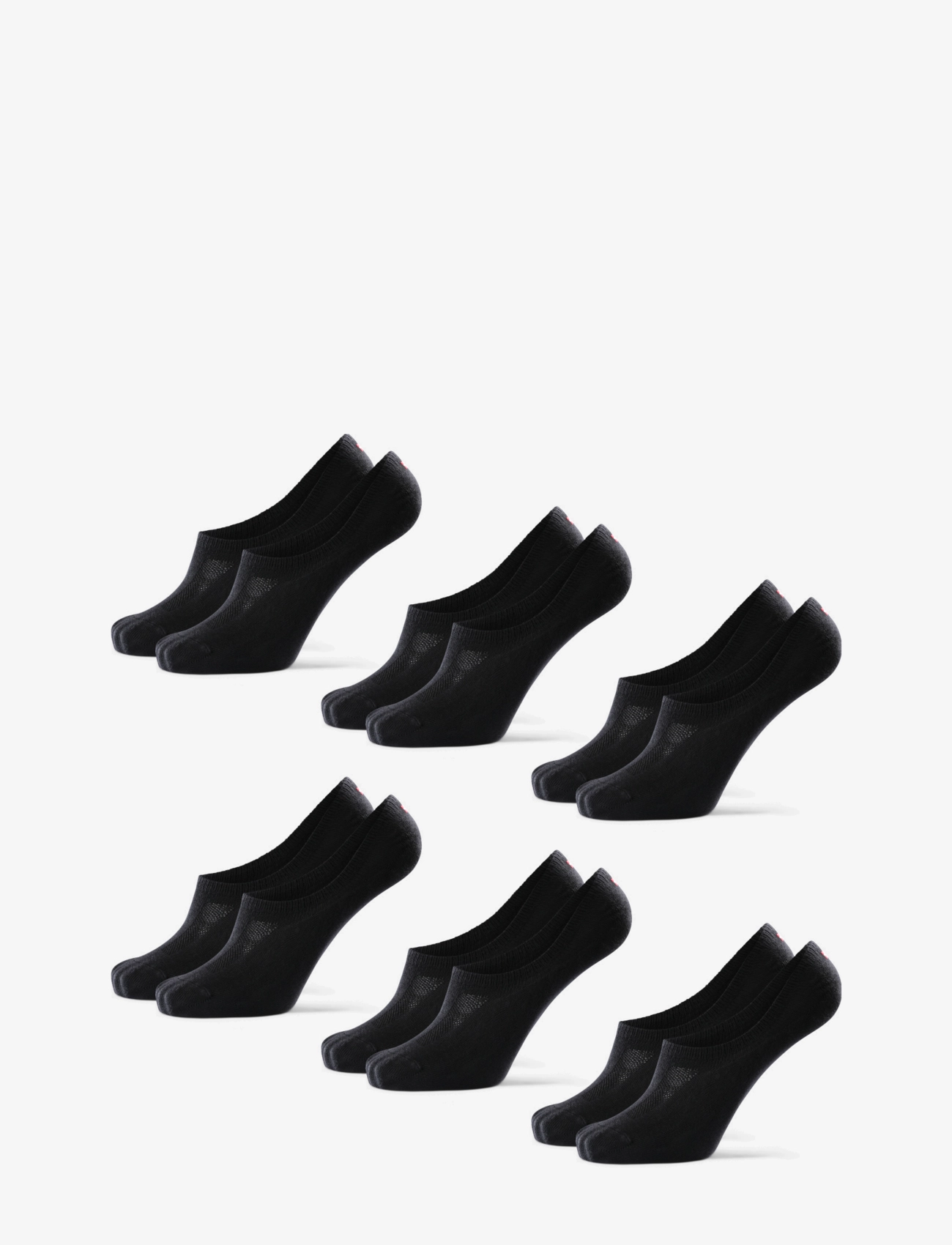 Danish Endurance - Bamboo No-Show Socks 6-pack - sport socks - black - 3