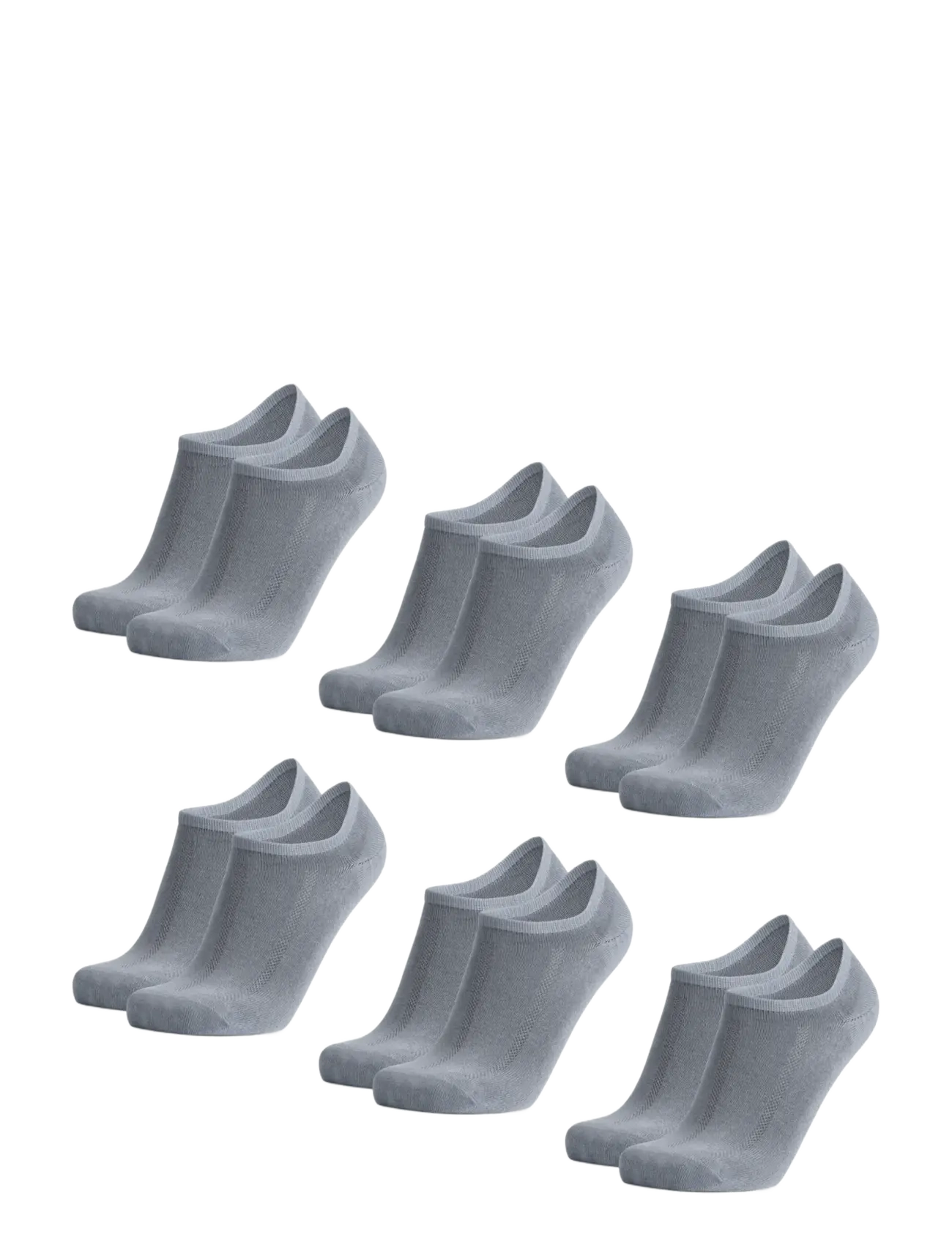 Danish Endurance Bamboo No-Show Socks 6-Pack, Mænd, No-Show Strømper, Grå, Str: 35-38
