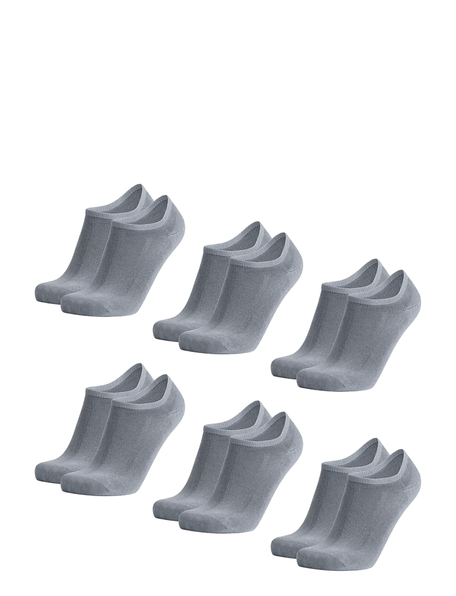 Danish Endurance - Bamboo No-Show Socks 6-pack - strümpfe - grey - 0