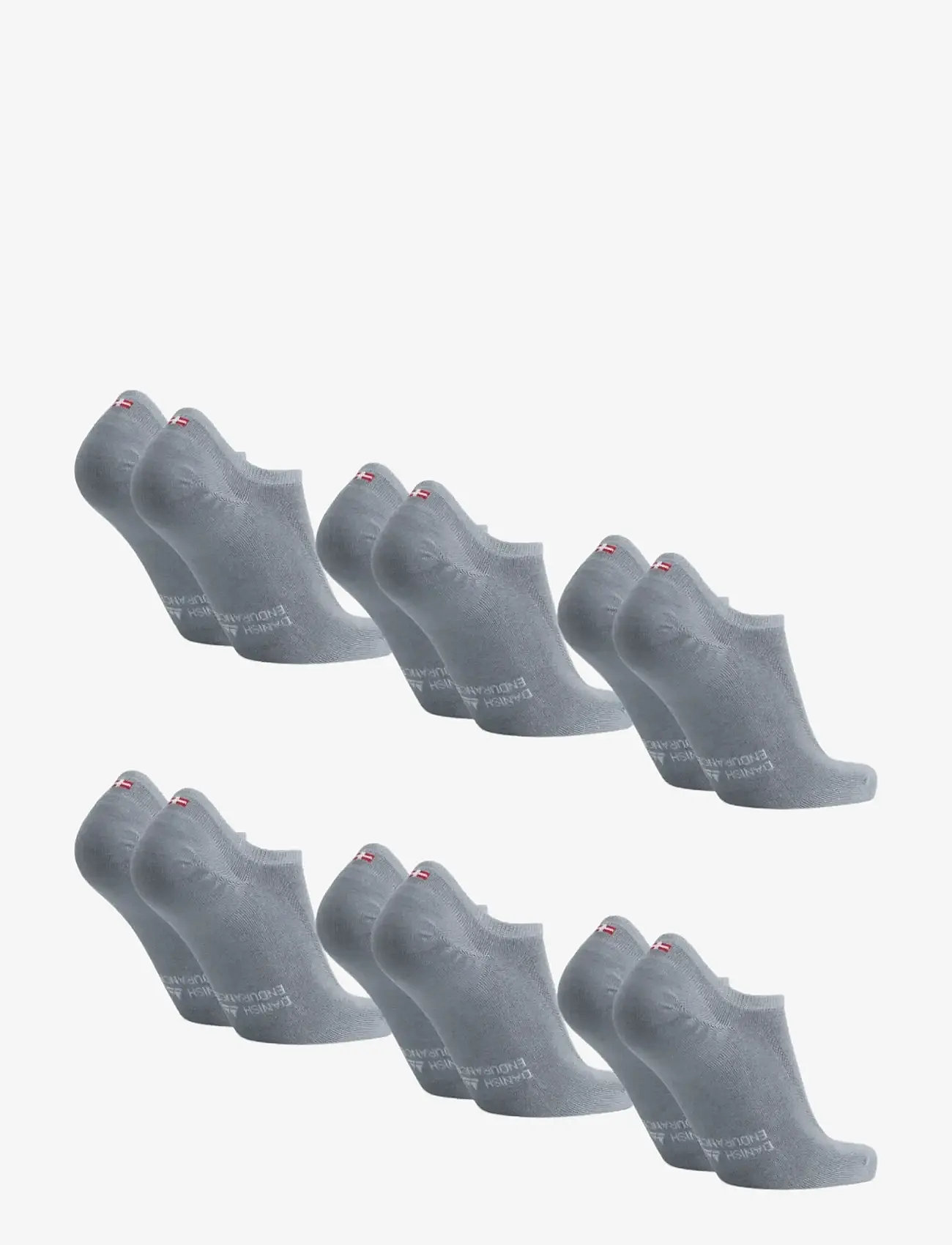 Danish Endurance - Bamboo No-Show Socks 6-pack - spordisokid - grey - 1