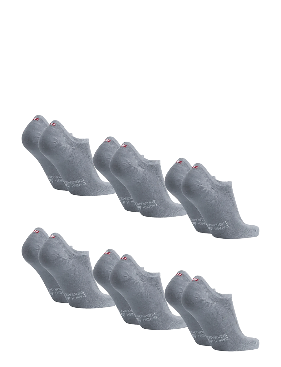 Danish Endurance - Bamboo No-Show Socks 6-pack - strümpfe - grey - 1