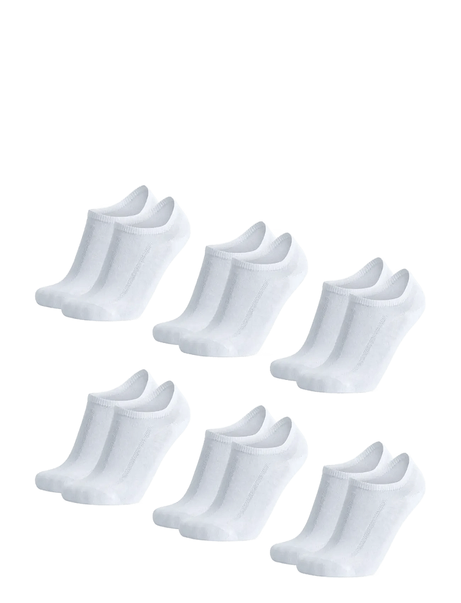 Danish Endurance - Bamboo No-Show Socks 6-pack - träningsstrumpor - white - 1