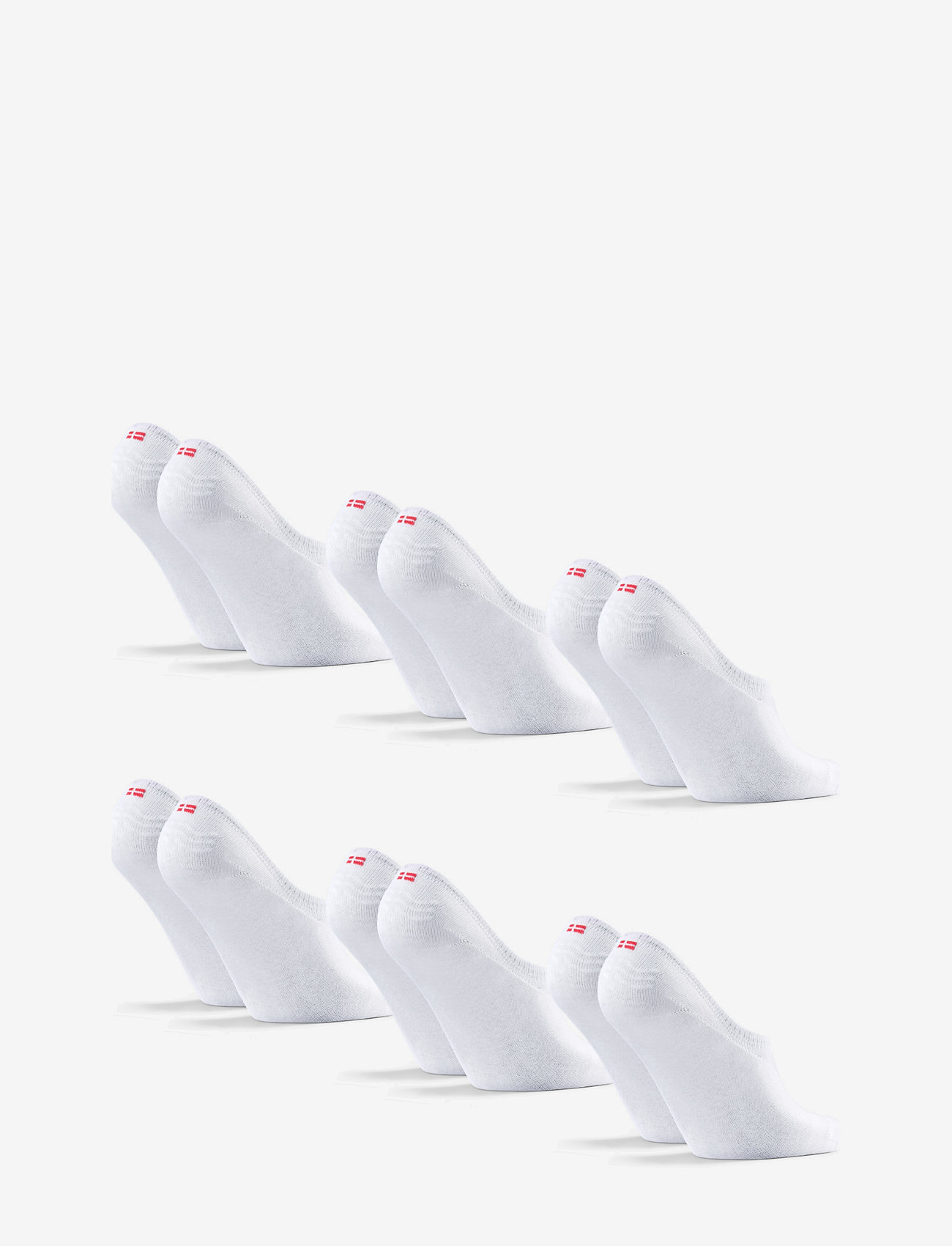 Danish Endurance - No-Show Bamboo Socks 6-pack - sportsocken - white - 1