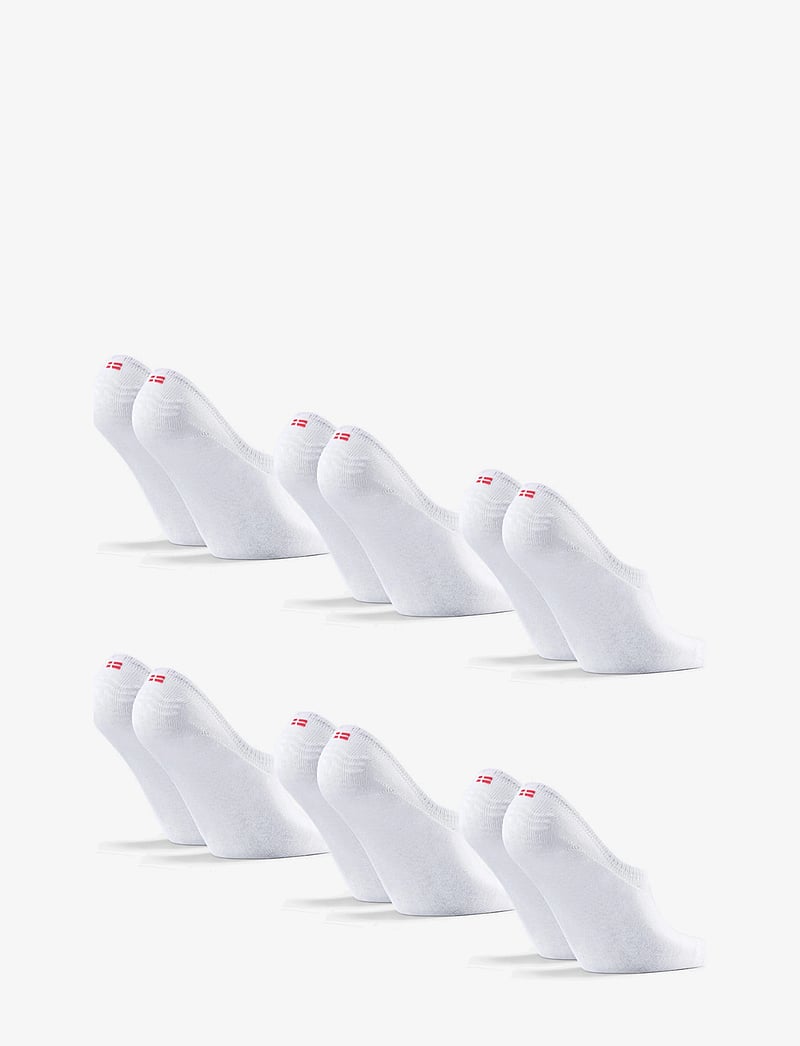 Danish Endurance - No-Show Bamboo Socks 6-pack - träningsstrumpor - white - 1