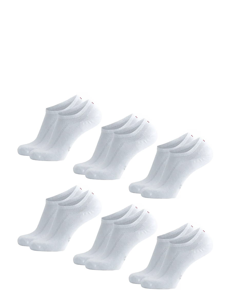 Danish Endurance - Bamboo No-Show Socks 6-pack - träningsstrumpor - white - 3