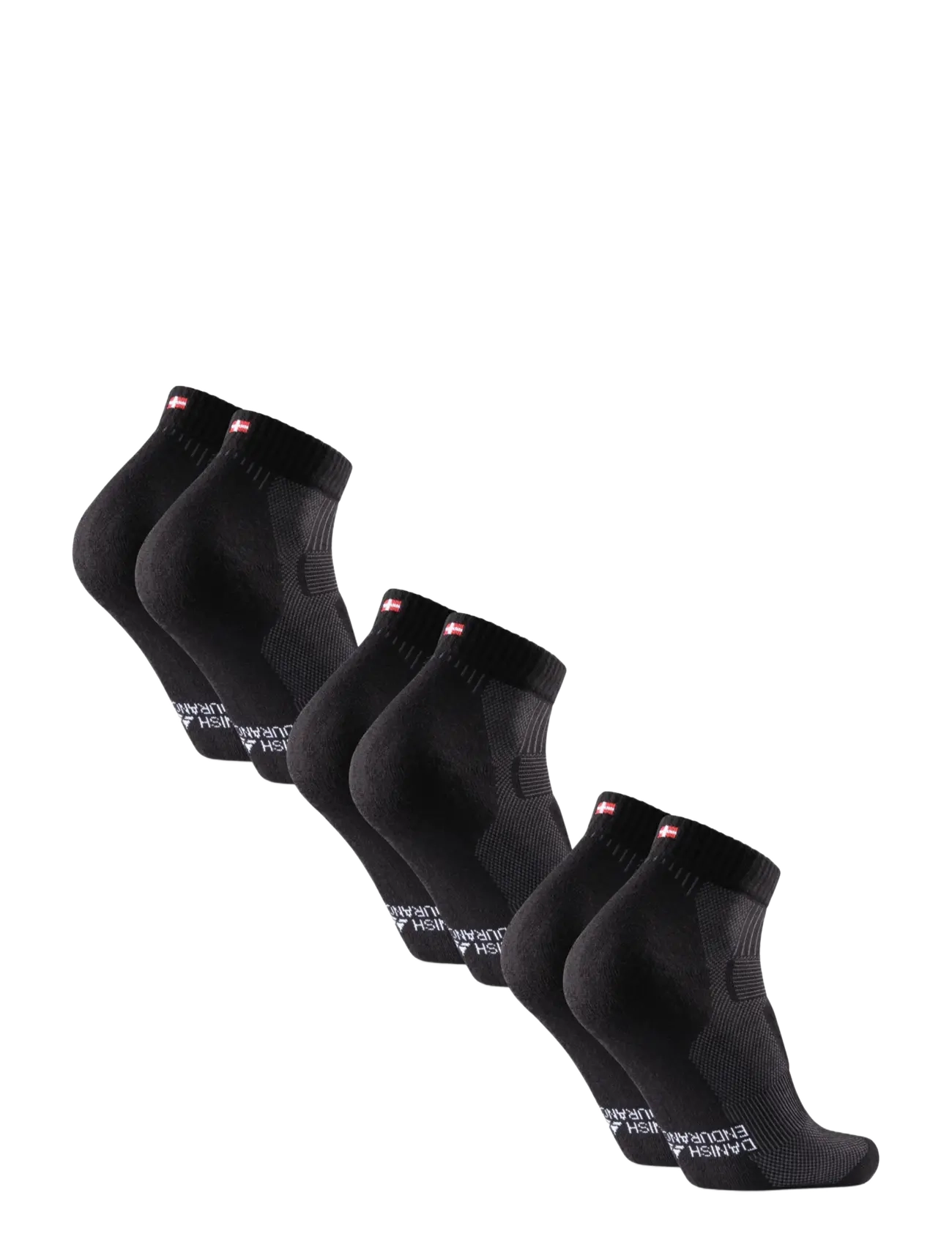 Danish Endurance - Light Hiking Low-Cut Socks 3-pack - black - 2