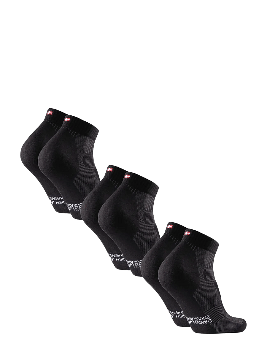 Danish Endurance - Light Hiking Low-Cut Socks 3-pack - black - 2